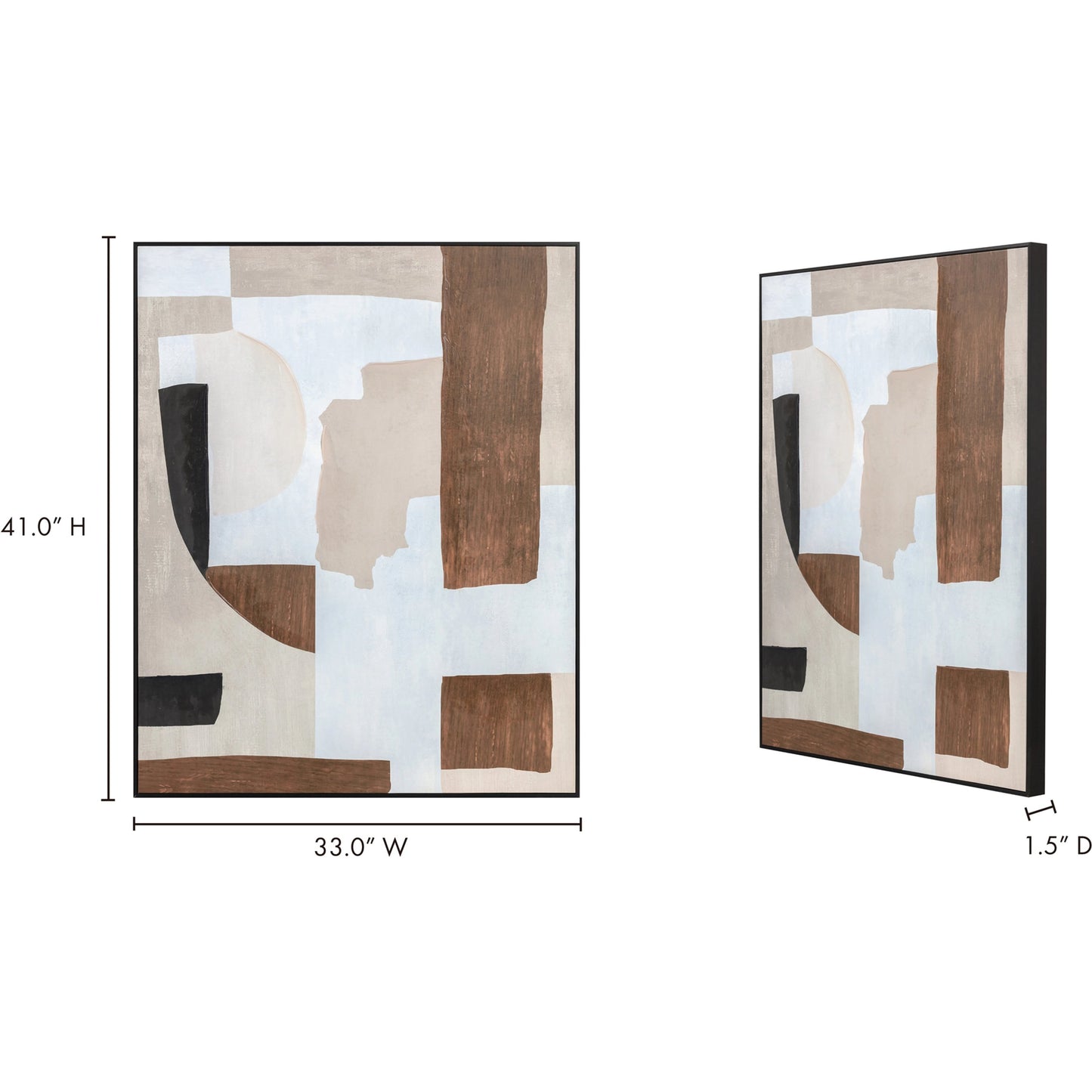 002 SI-1985223 | Additional Silo | Fina 2 Wall Decor by Moe's Home Collection in black. Made from ink print on canvas, black polystyrene frame, pine stretchers in a modern style.