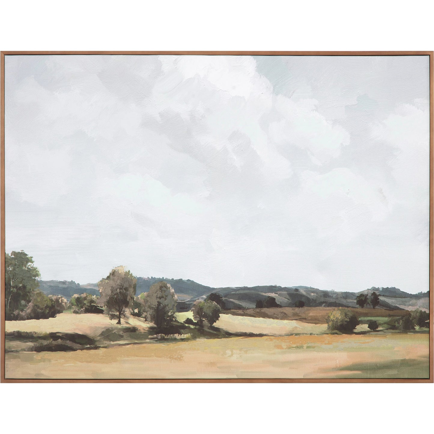 001 SI-1985496 | Primary Silo | Vast Country Framed Painting by Moe's Home Collection in warm brown. Made from print on canvas, pine frame in a modern style.