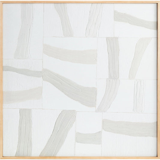 Configured Framed Painting by Moe's Home Collection in light pine. Made from print on canvas, pine frame in a modern style.