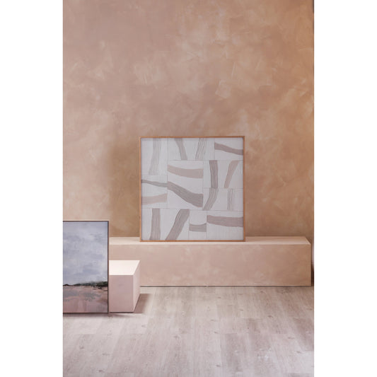 Configured Framed Painting by Moe's Home Collection in light pine. Made from print on canvas, pine frame in a modern style.