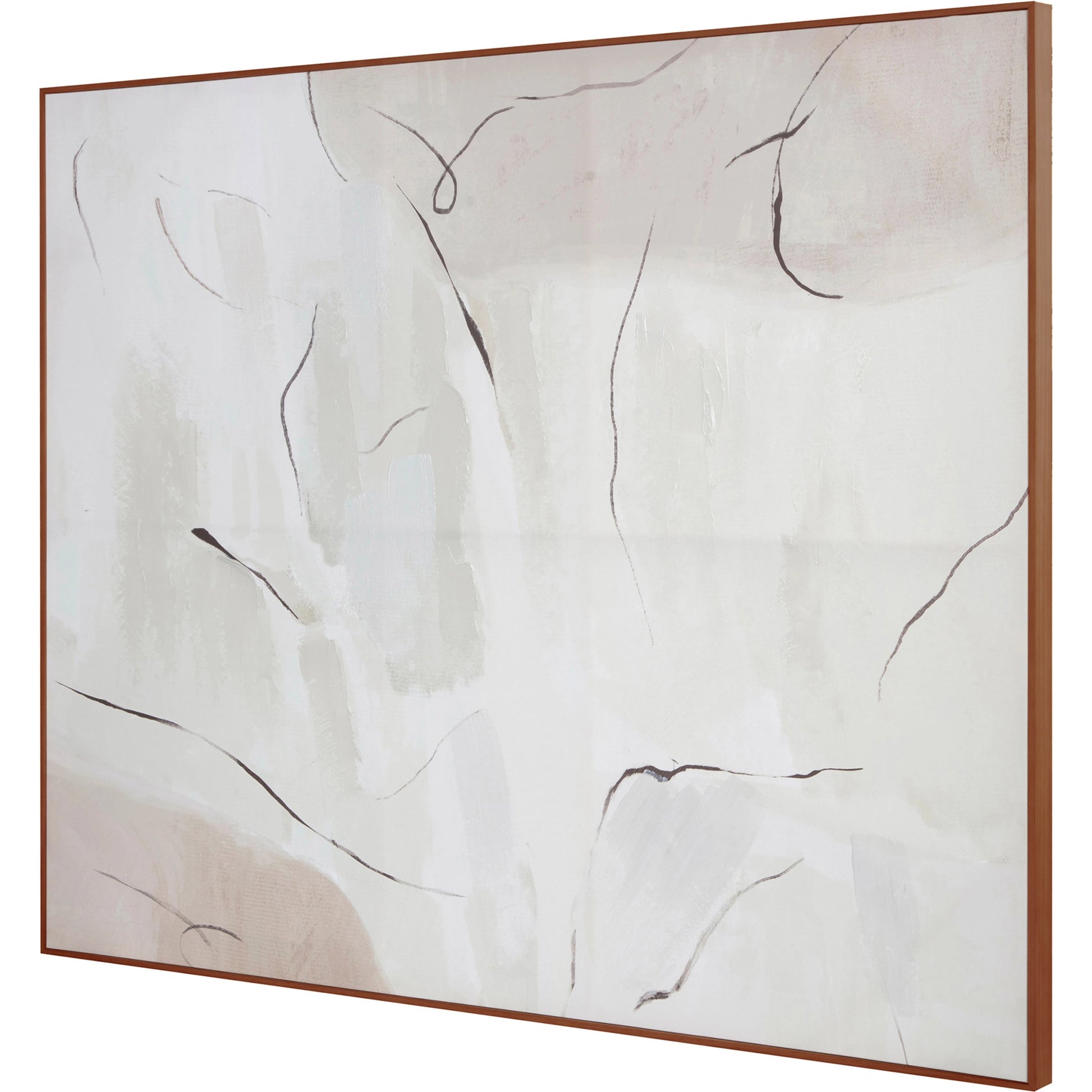 Impression Framed Painting Terra Palette by Moe's Home Collection in warm pine. Made from print on canvas, pine frame in a modern style.