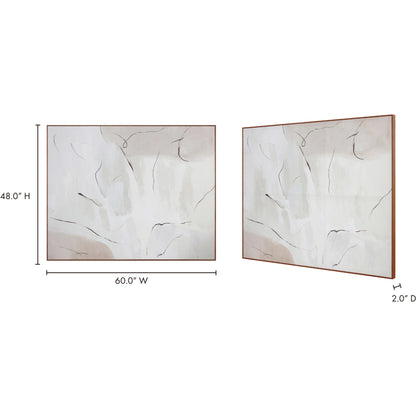 Impression Framed Painting Terra Palette by Moe's Home Collection in warm pine. Made from print on canvas, pine frame in a modern style.