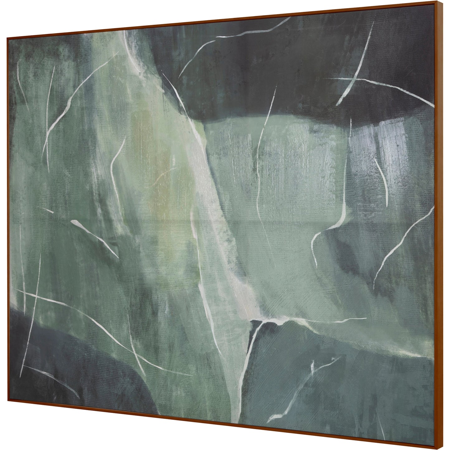 003 SI-1985270 | Additional Silo | Impression Framed Painting Verdant Palette by Moe's Home Collection in warm pine. Made from print on canvas, pine frame in a modern style.
