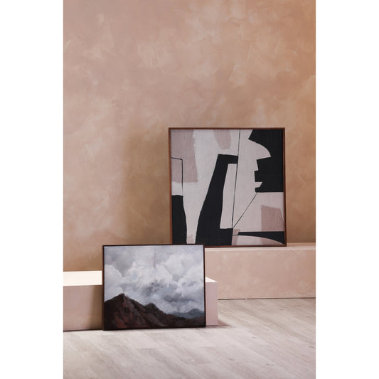 Nostalgia Framed Painting Warm Palette by Moe's Home Collection in brown. Made from print on canvas, pine frame in a modern style.