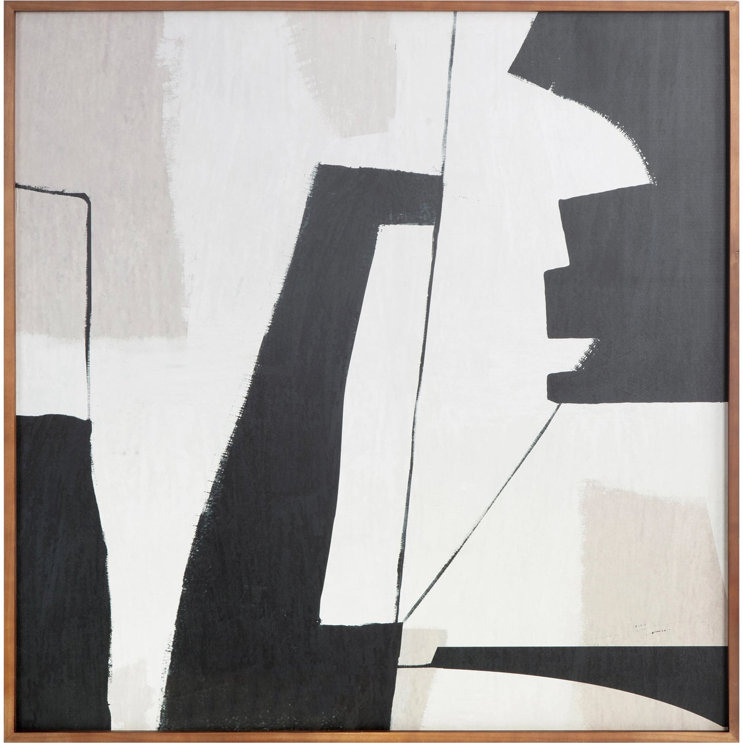 001 SI-1985348 | Primary Silo | Nostalgia Framed Painting Warm Palette by Moe's Home Collection in brown. Made from print on canvas, pine frame in a modern style.