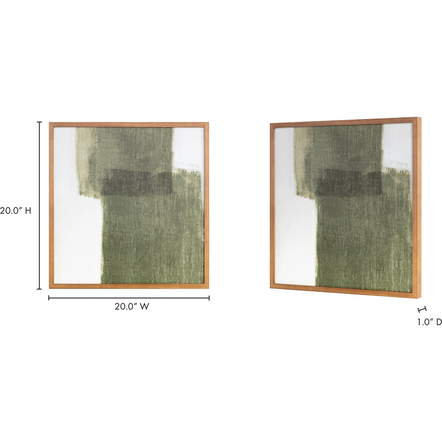 005 SI-1985179 | Additional Silo | Brush Framed Painting by Moe's Home Collection in natural pine. Made from print on canvas, pine frame in a modern style.