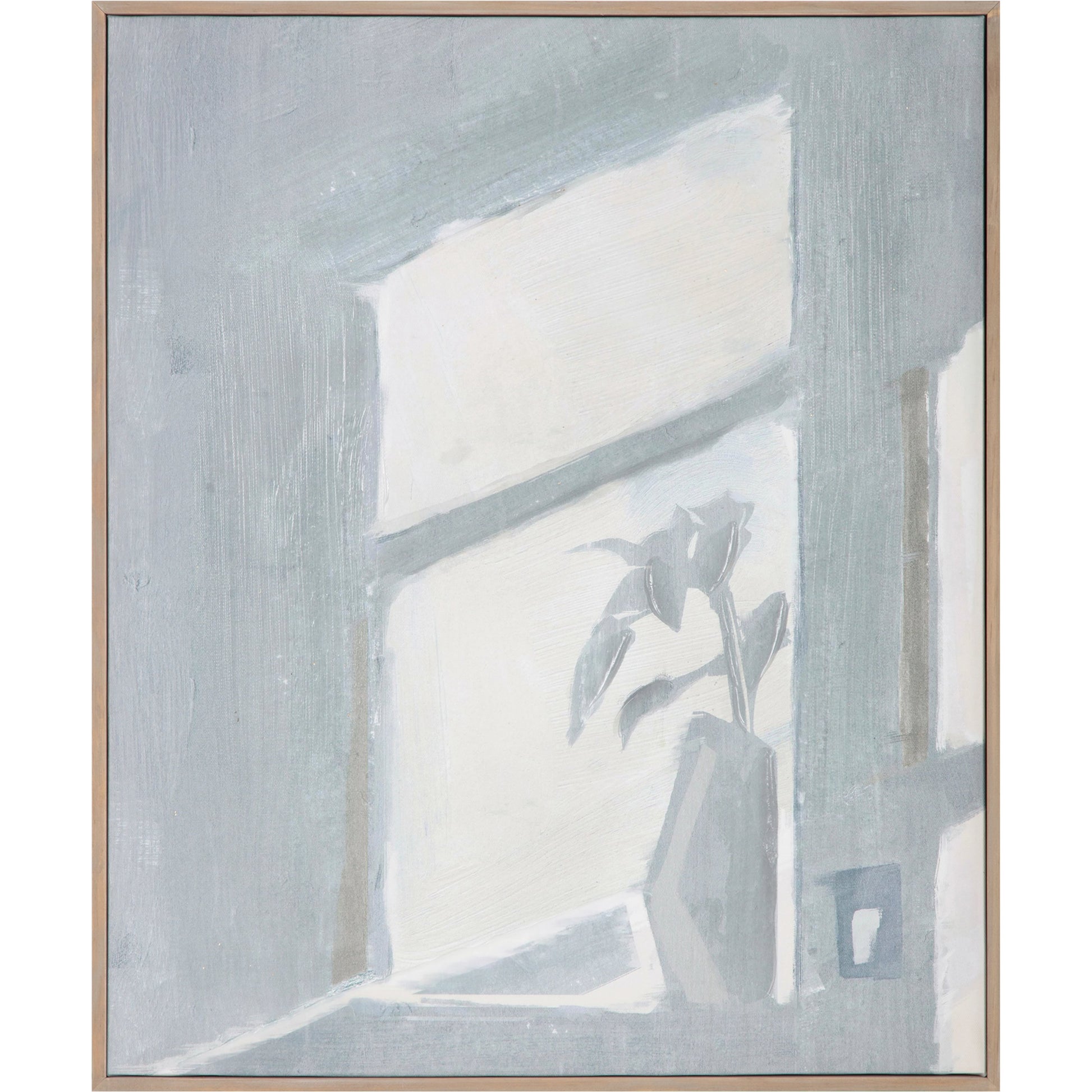 Morning Light Framed Painting by Moe's Home Collection. Made from polyester canvas, acrylic paint, fir back support board, metal frame in a modern style.