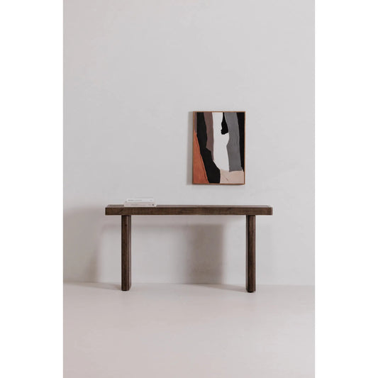 Moda 2 Framed Painting by Moe's Home Collection. Made from design painted on canvas, canvas stretched over pine wood, brown pine wood frame in a unique style.