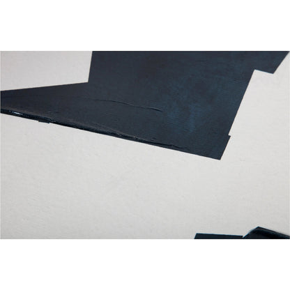 Mica 1 Framed Painting by Moe's Home Collection in blue. Made from design painted on canvas, canvas stretched over pine wood, black pine wood frame in a eclectic & global style.