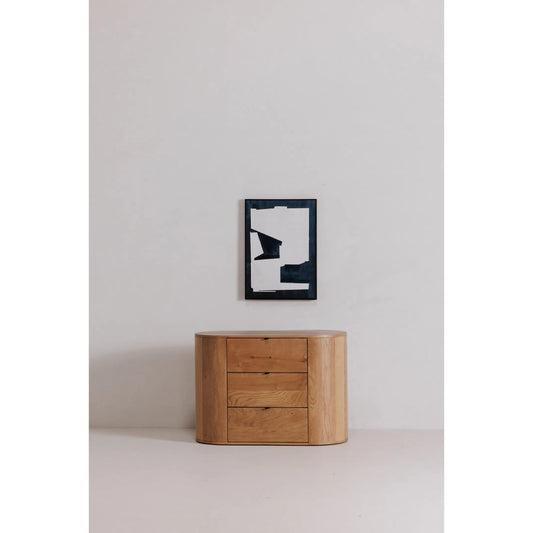 Mica 1 Framed Painting by Moe's Home Collection. Made from design painted on canvas, canvas stretched over pine wood, black pine wood frame in a unique style.
