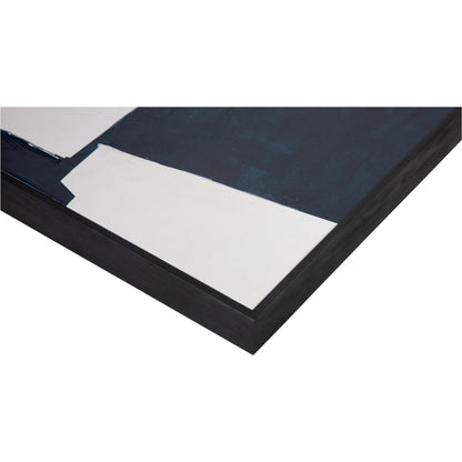 Mica 2 Framed Painting by Moe's Home Collection. Made from design painted on canvas, canvas stretched over pine wood, black pine wood frame in a unique style.