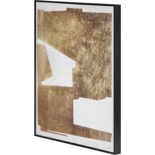 Mica 1 Framed Painting by Moe's Home Collection. Made from design painted on canvas, canvas stretched over pine wood, black pine wood frame in a unique style.