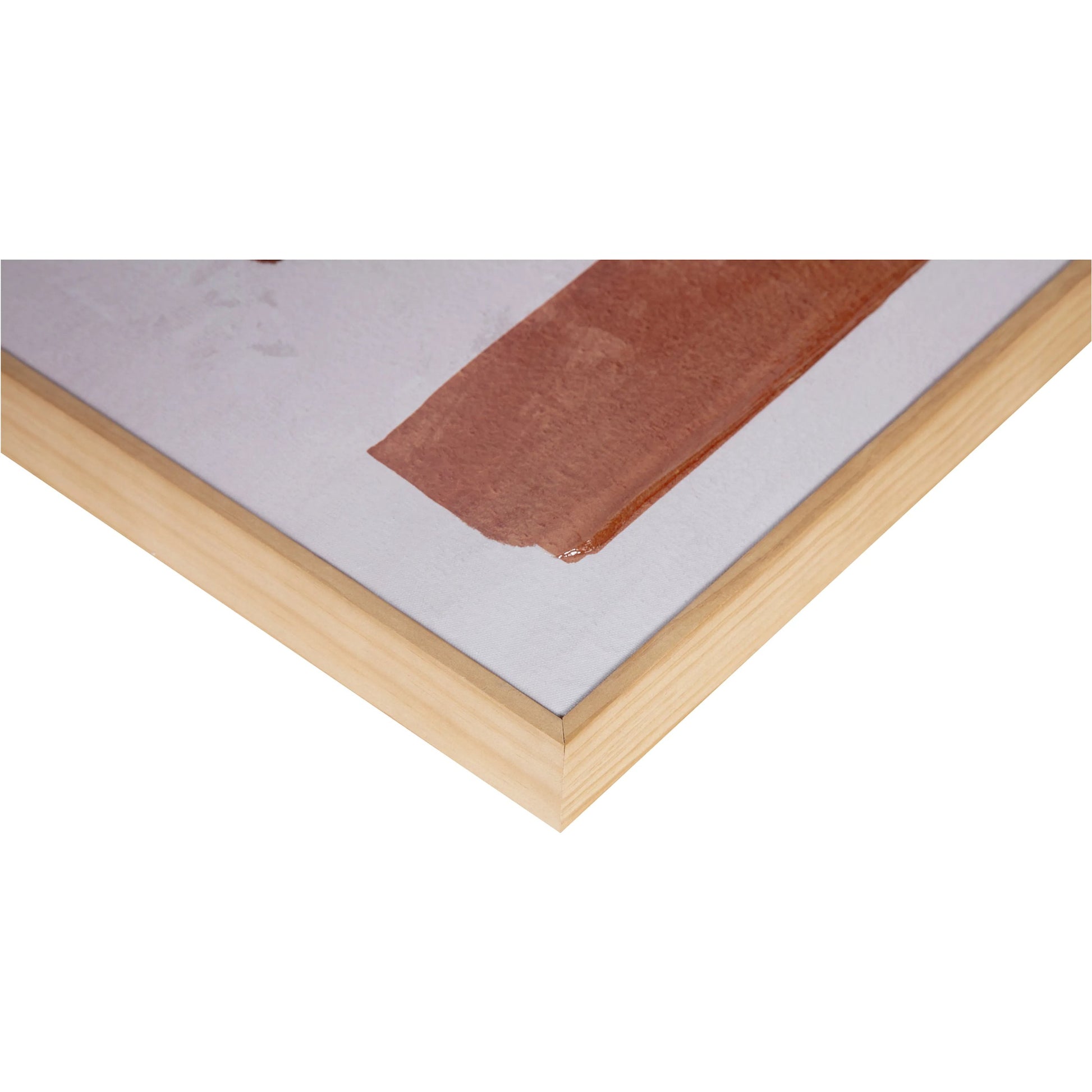 Cici 1 Framed Painting by Moe's Home Collection. Made from design painted on canvas, canvas stretched over pine wood, brown pine wood frame in a eclectic & global style.