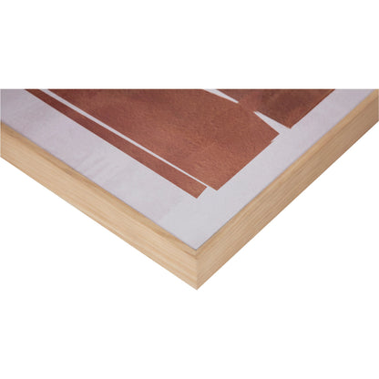 Cici 2 Framed Painting by Moe's Home Collection. Made from design painted on canvas, canvas stretched over pine wood, brown pine wood frame in a eclectic & global style.