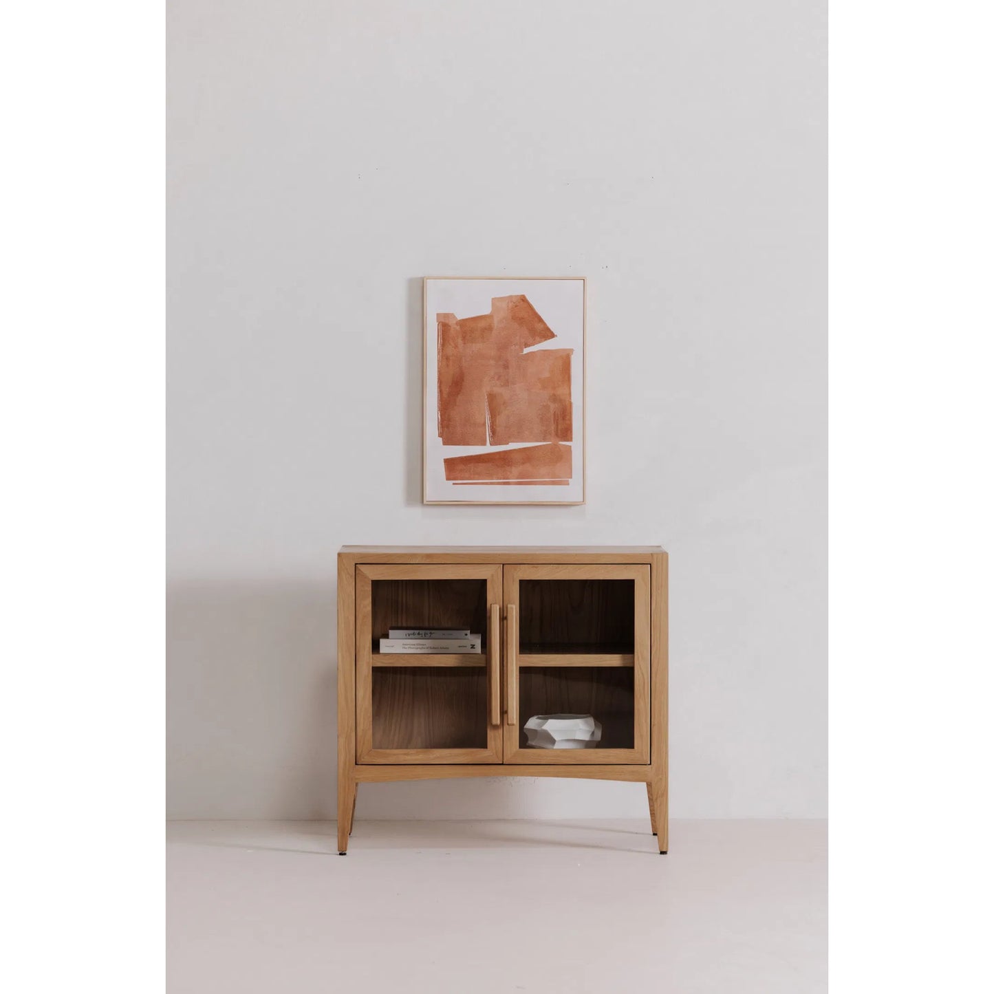 006 SI-2253645 | Lifestyle | Cici 2 Framed Painting by Moe's Home Collection. Made from design painted on canvas, canvas stretched over pine wood, brown pine wood frame in a eclectic & global style.