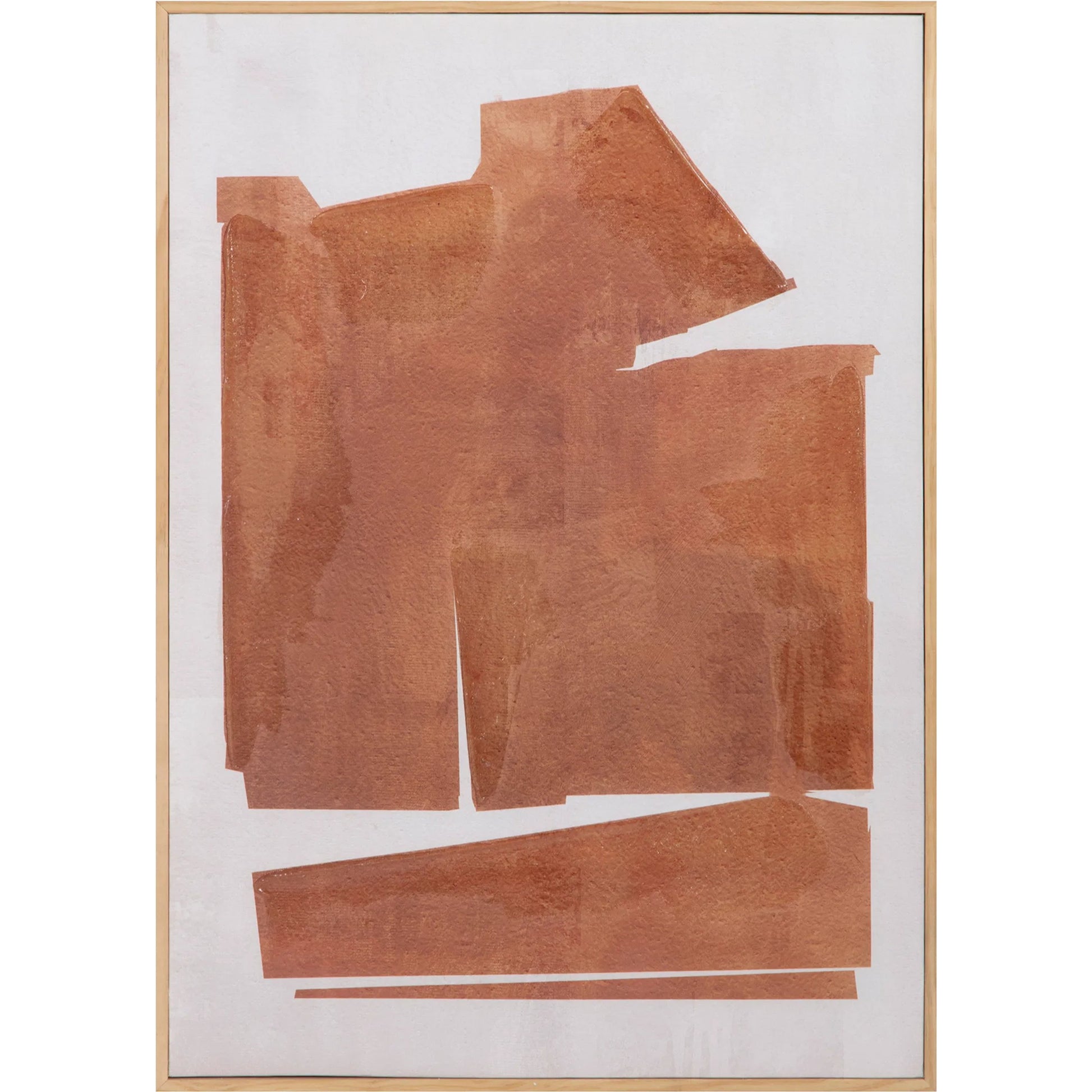 Cici 2 Framed Painting by Moe's Home Collection. Made from design painted on canvas, canvas stretched over pine wood, brown pine wood frame in a eclectic & global style.