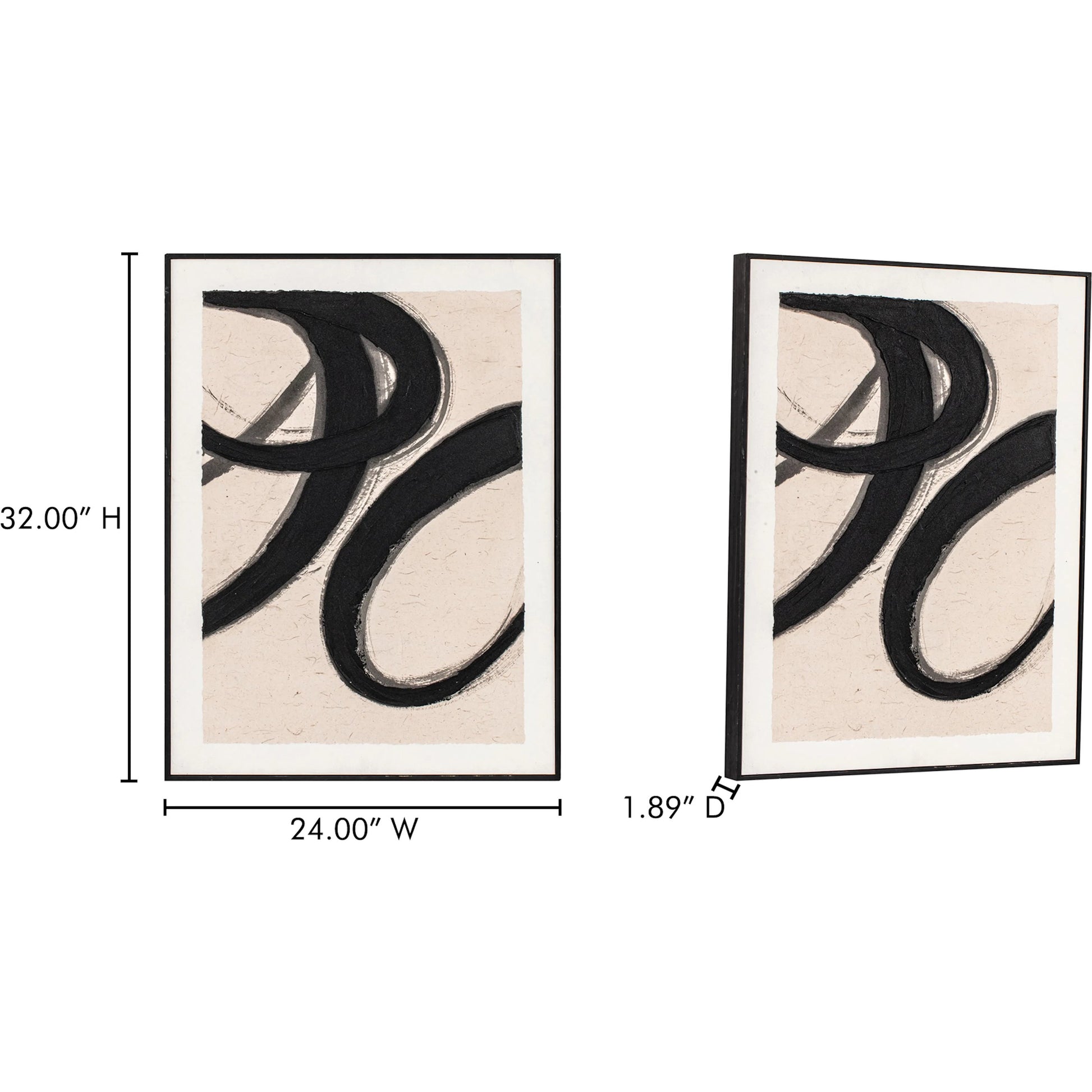 Poet 1 Framed Painting by Moe's Home Collection in multicolor. Made from acrylic paint on canvas, solid pine frame in a transitional style.