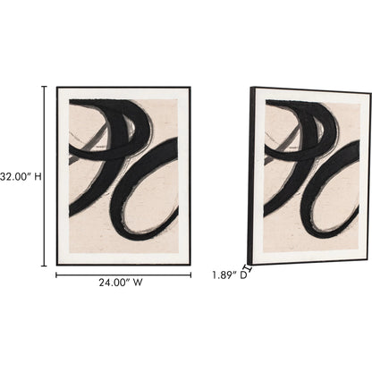 Poet 1 Framed Painting by Moe's Home Collection in multicolor. Made from acrylic paint on canvas, solid pine frame in a transitional style.