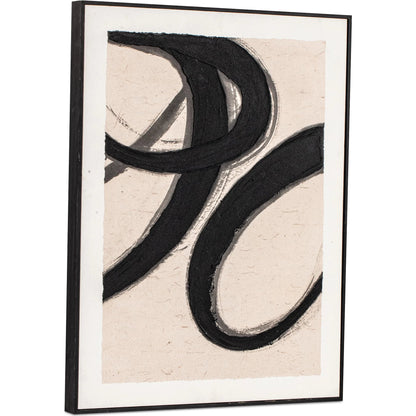 Poet 1 Framed Painting by Moe's Home Collection in multicolor. Made from acrylic paint on canvas, solid pine frame in a transitional style.