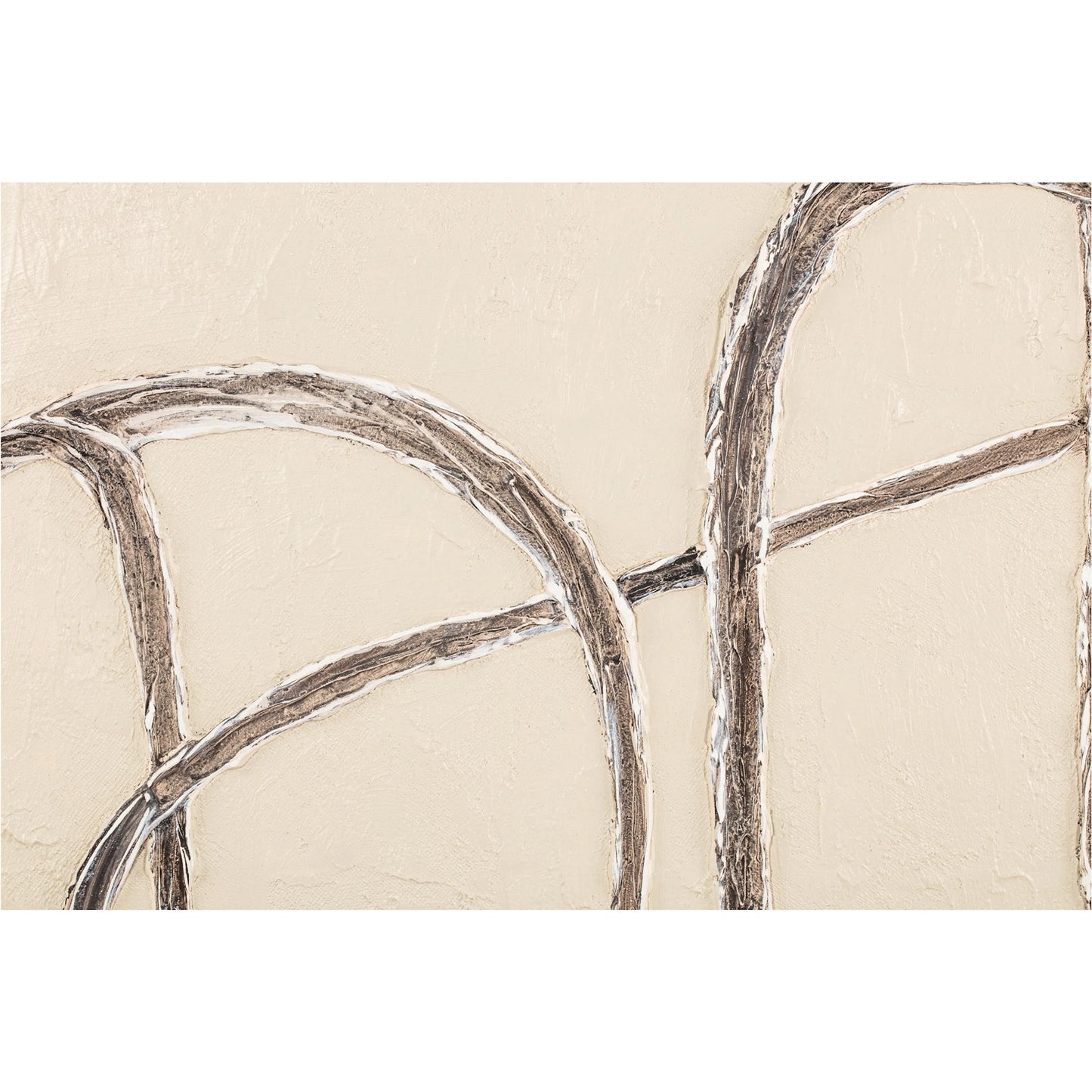 003 SI-2368007 | Closeup | Encounters Framed Painting by Moe's Home Collection in multicolor. Made from acrylic paint on canvas, solid pine frame in a transitional style.