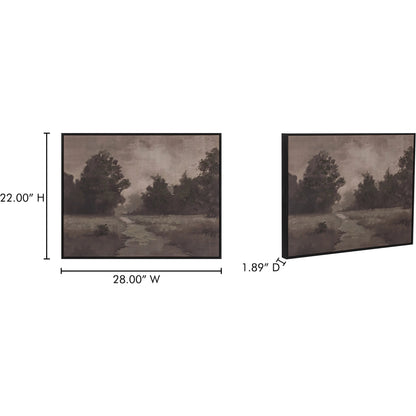 Alder Framed Painting by Moe's Home Collection in multicolor. Made from print on canvas, acrylic paint on canvas, solid pine frame in a traditional style.