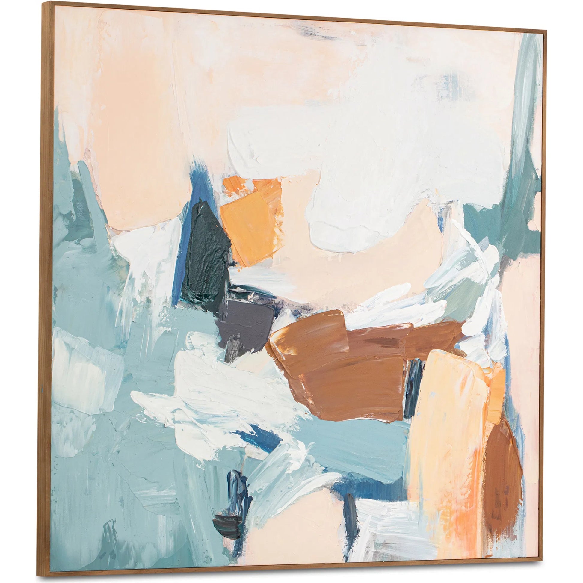 Cherish Framed Painting by Moe's Home Collection in multicolor. Made from acrylic paint on canvas, solid pine frame, pine wood stretcher in a eclectic & global style.