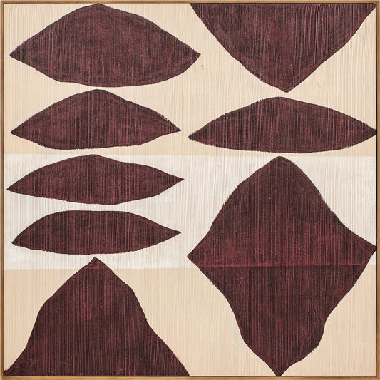 Amada Framed Painting by Moe's Home Collection in multicolor. Made from acrylic paint on canvas, solid pine frame, pine wood stretcher in a unique style.