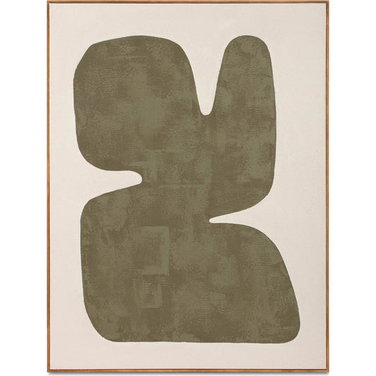 Soha Framed Painting by Moe's Home Collection in sage green. Made from acrylic paint on canvas, solid pine frame in a unique style.