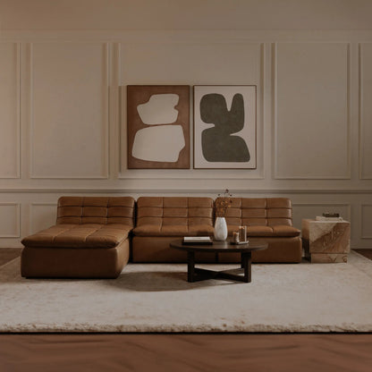 Sulo Framed Painting by Moe's Home Collection in terracotta. Made from acrylic paint on canvas, solid pine frame in a transitional style.