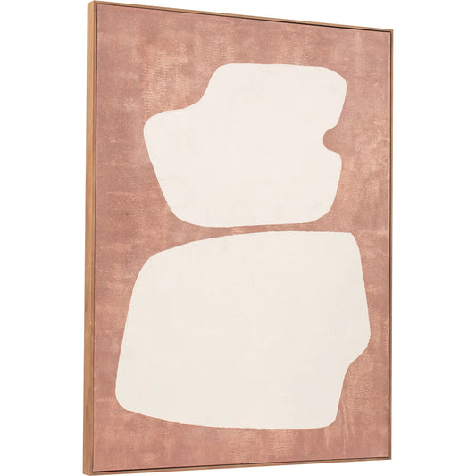 Sulo Framed Painting by Moe's Home Collection in terracotta. Made from acrylic paint on canvas, solid pine frame in a unique style.