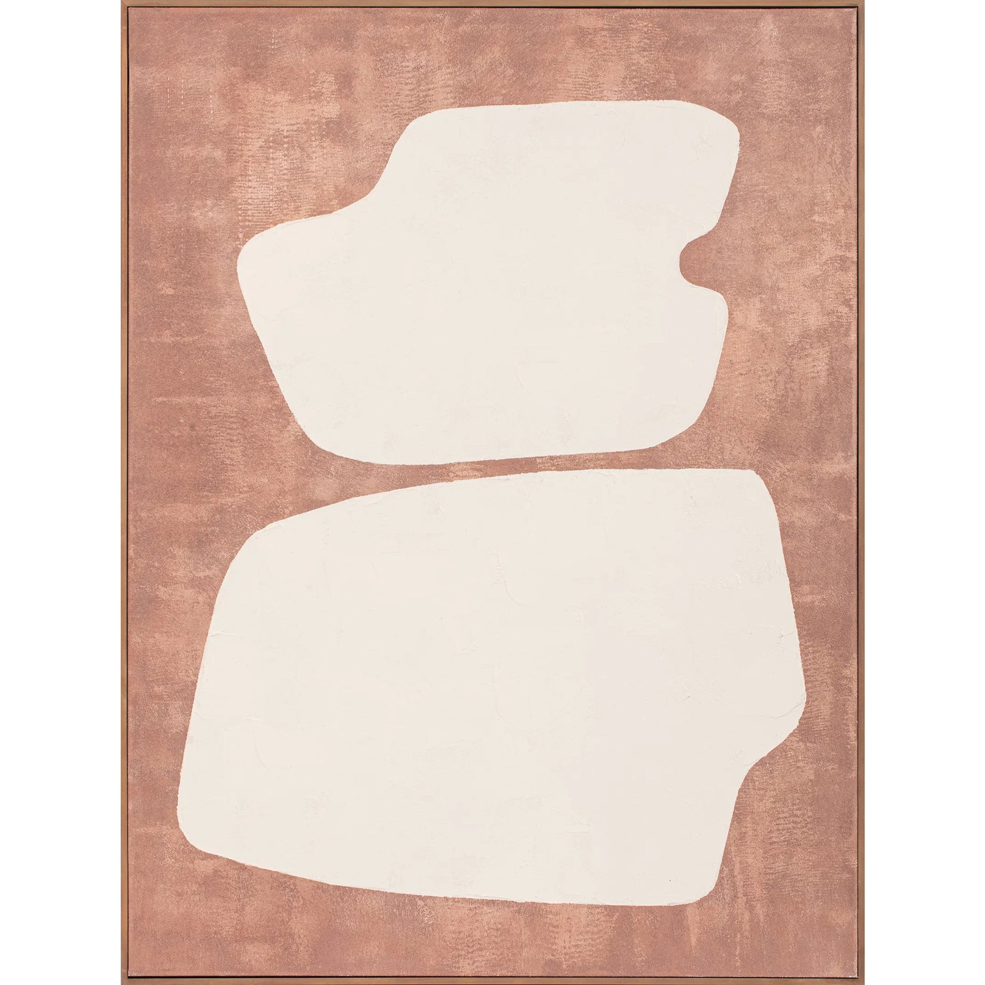 Sulo Framed Painting by Moe's Home Collection in terracotta. Made from acrylic paint on canvas, solid pine frame in a transitional style.