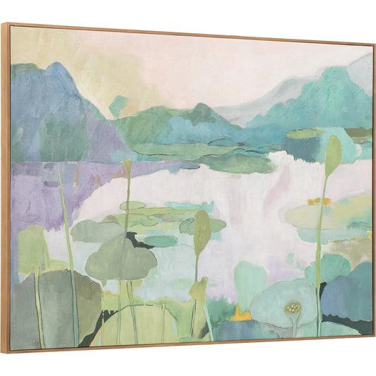 Saison Framed Painting by Moe's Home Collection in multicolor. Made from acrylic paint on canvas, solid pine frame in a unique style.