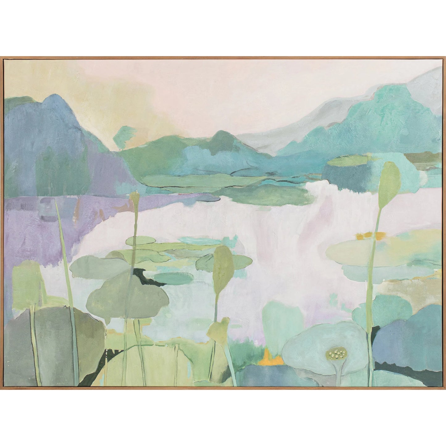 002 SI-2441565 | Primary Silo | Saison Framed Painting by Moe's Home Collection in multicolor. Made from acrylic paint on canvas, solid pine frame in a eclectic & global style.