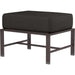 La Jolla Outdoor Ottoman by Sunset West in browns. Made from aluminum in a modern style.