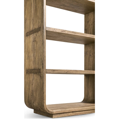 Stone Ridge Etagere by Jonathan Charles in tully light acacia. Made from acacia veneer in a transitional style.