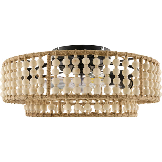 Windora Chandelier by Livabliss in wheat, black and painted. Made from iron, wood in a unique style.