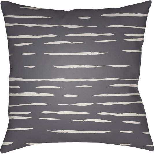 Painted Stripes Pillow - 17701 by Livabliss. Made from front: 100% polyester, back: 100% polyester in a modern style.