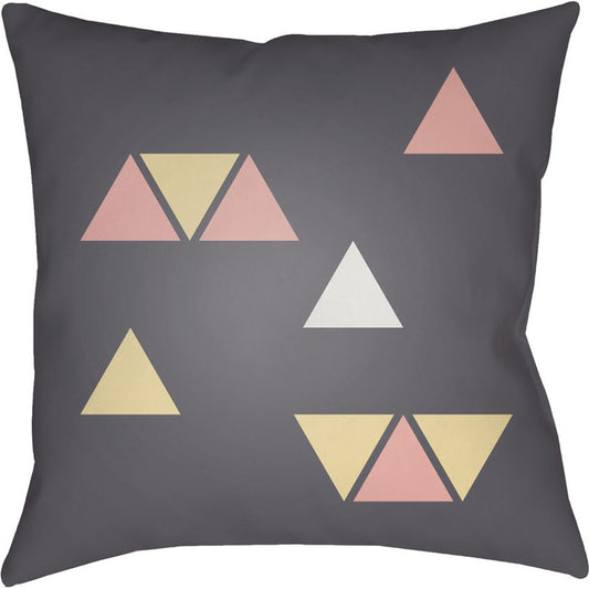 Triangles Pillow - 21526 by Livabliss. Made from front: 100% polyester, back: 100% polyester in a modern style.