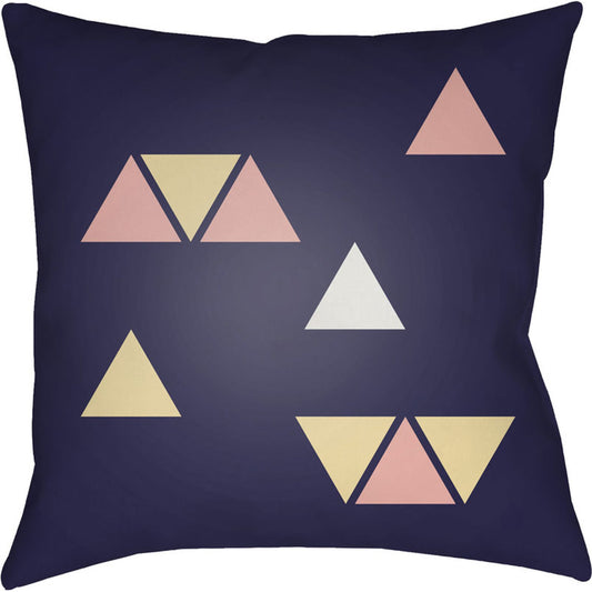 Triangles Pillow - 21526 by Livabliss. Made from front: 100% polyester, back: 100% polyester in a modern style.