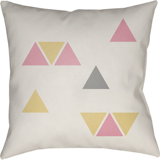 Triangles Pillow - 21526 by Livabliss. Made from front: 100% polyester, back: 100% polyester in a modern style.