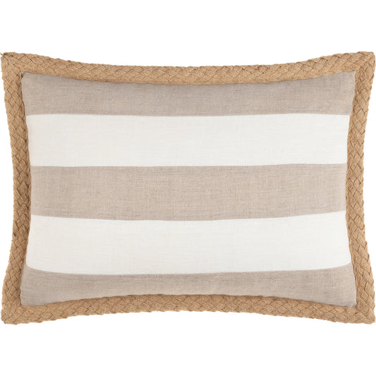 Warrick Pillow - 33031 by Surya in light beige, cream. Made from 100% linen in a coastal style.