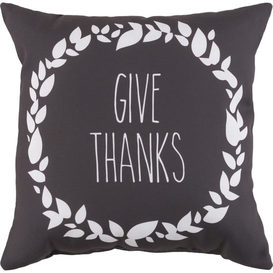 Wreath Pillow - 27465 by Livabliss. Made from front: 100% polyester, back: 100% polyester in a traditional style.