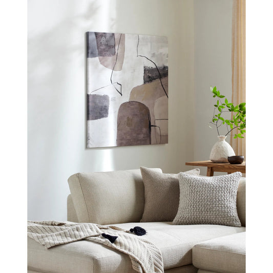 Warm Spring - 31896 by Livabliss in beige and hand painted. Made from main: canvas in a modern style.