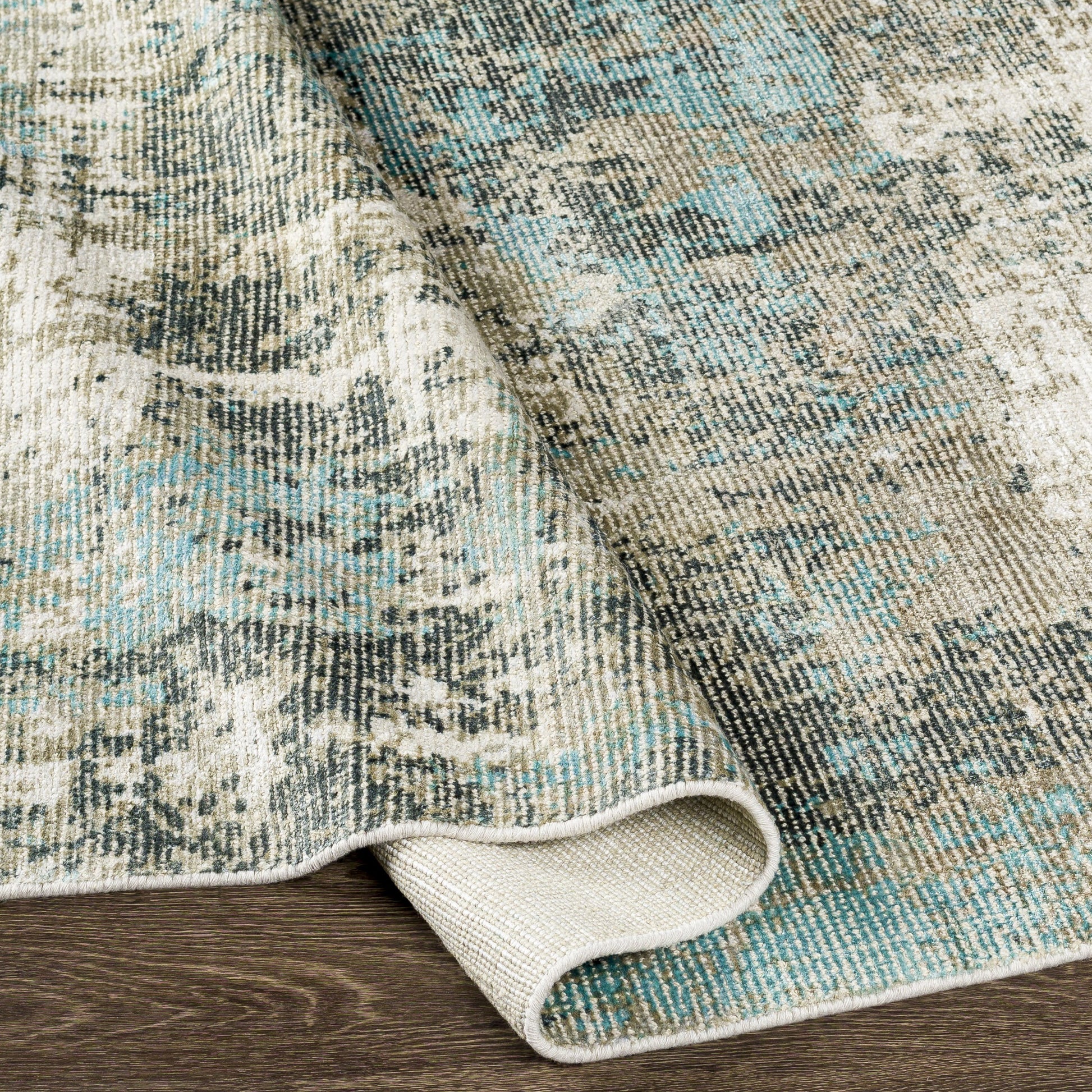 Wilson Rug - 26943 by Surya in light slate, light beige. Made from 60% wool, 40% viscose in a unique style.
