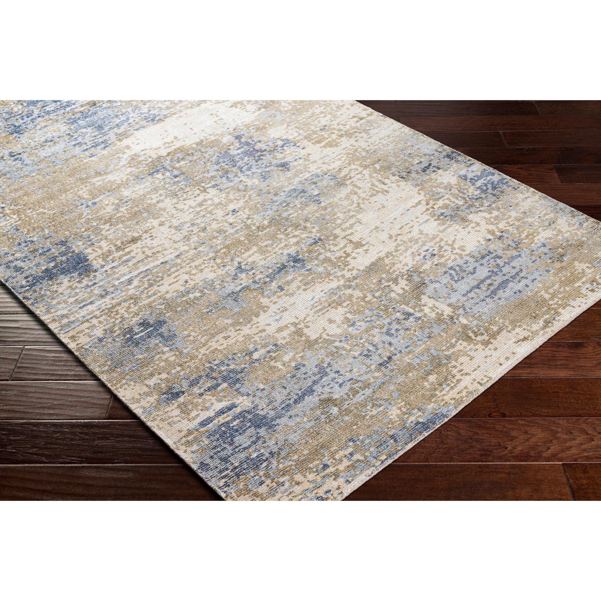Wilson Rug - 26944 by Surya in light beige, beige, dark blue, blue. Made from 60% wool, 40% viscose in a unique style.