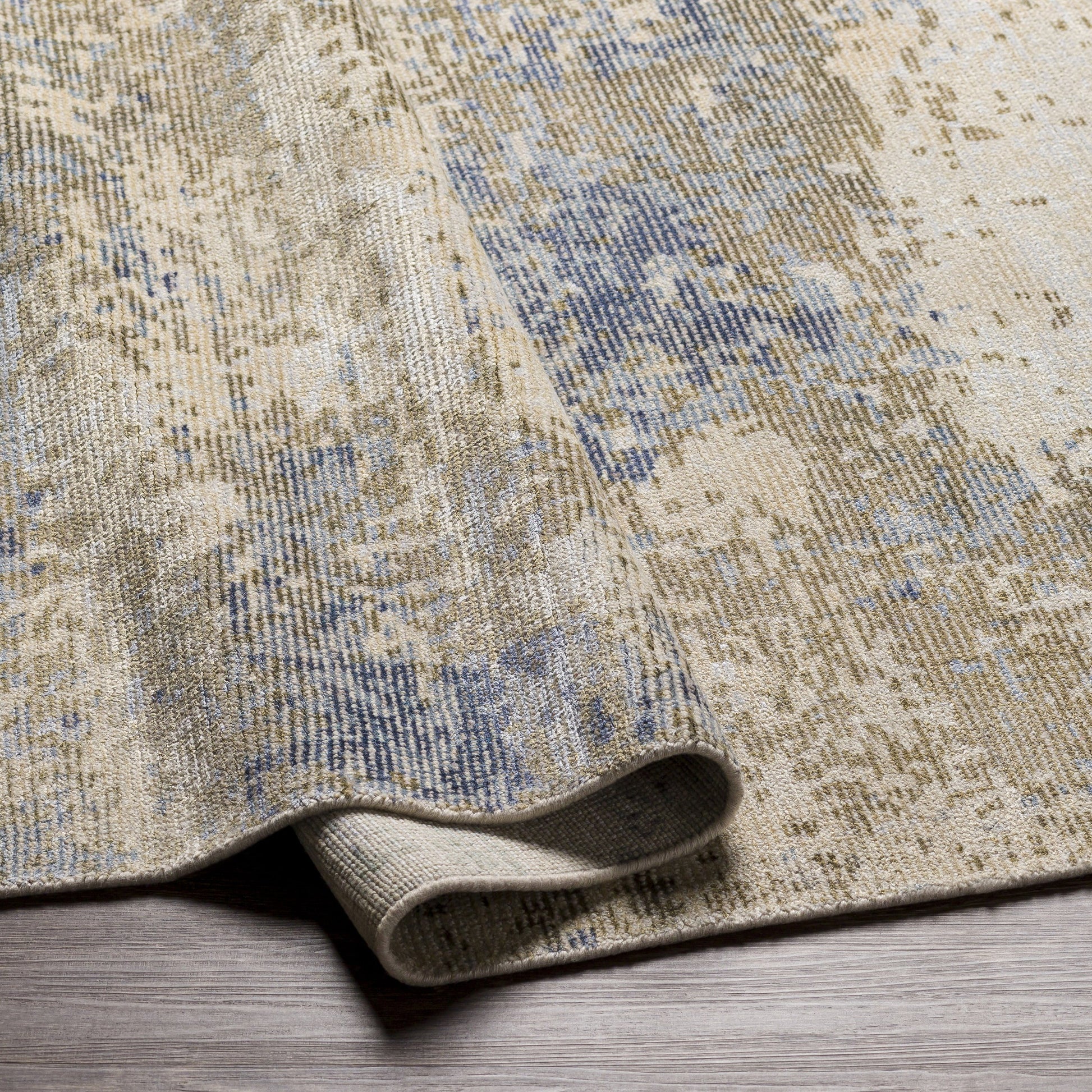 Wilson Rug - 26944 by Surya in light beige, beige, dark blue, blue. Made from 60% wool, 40% viscose in a unique style.