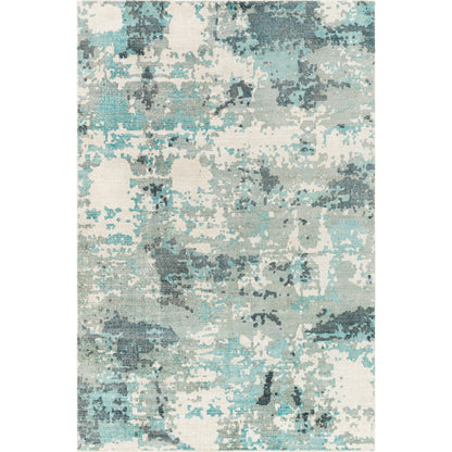 Wilson Rug - 26945 by Surya in deep teal, light beige, beige, sage. Made from 60% wool, 40% viscose in a unique style.