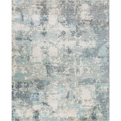 Wilson Rug - 26945 by Surya in deep teal, light beige, beige, sage. Made from 60% wool, 40% viscose in a unique style.