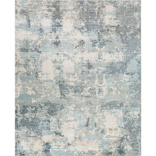 Wilson Rug - 26945 by Surya in deep teal, light beige. Made from 60% wool, 40% viscose in a unique style.