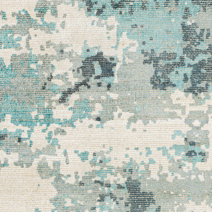 Wilson Rug - 26945 by Surya in deep teal, light beige, beige, sage. Made from 60% wool, 40% viscose in a unique style.